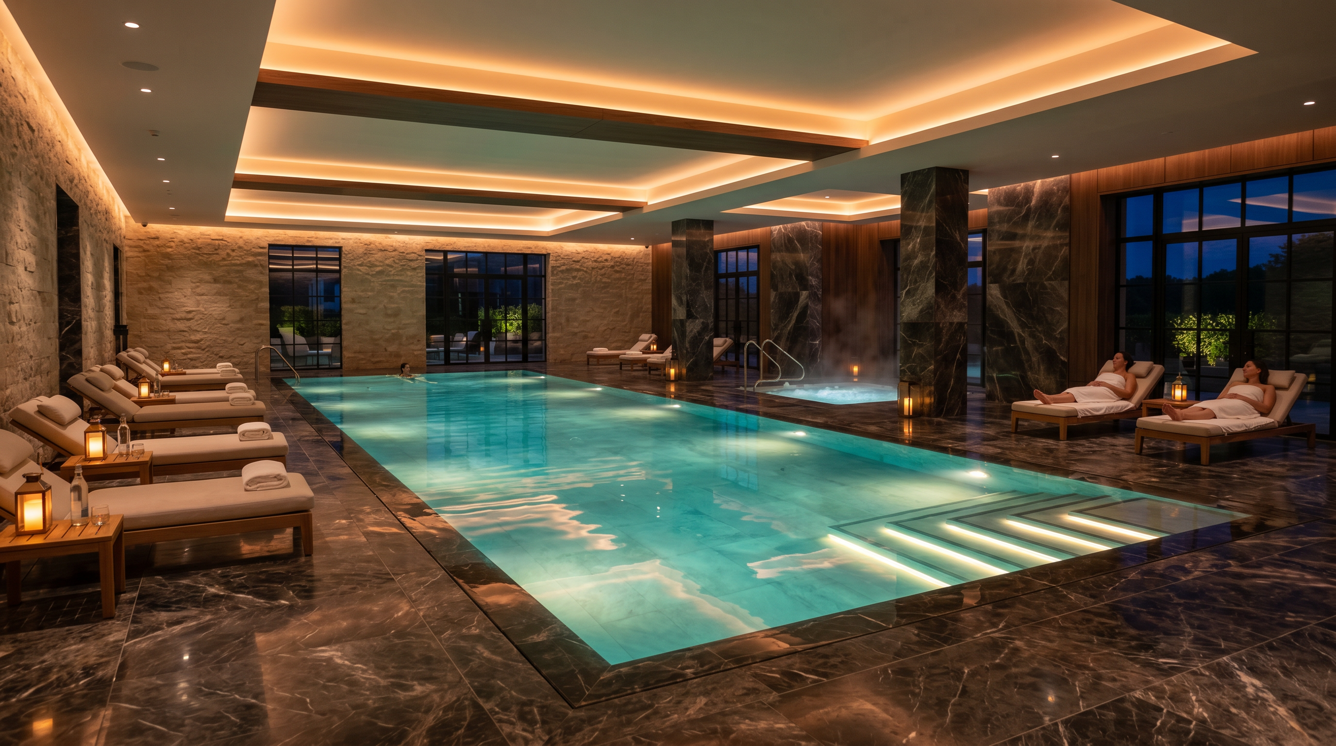 Indoor spa and pool